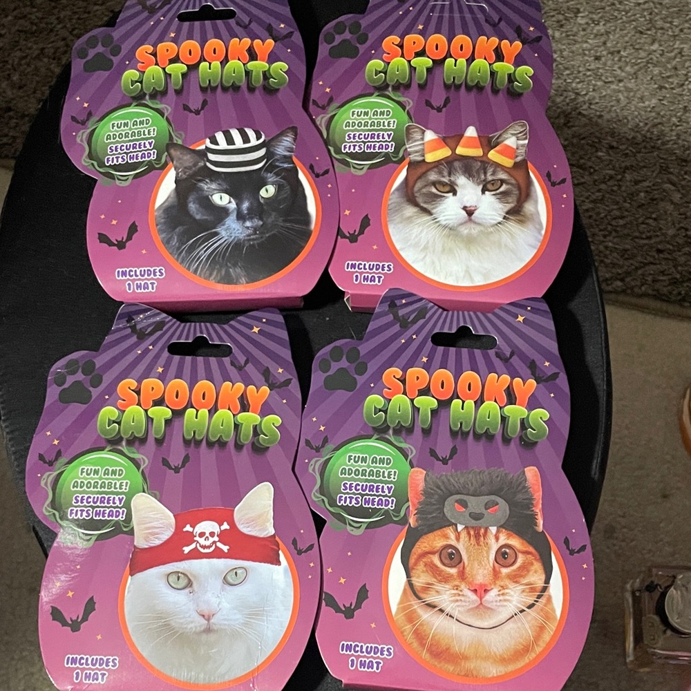 Spooky Cat Hats Set